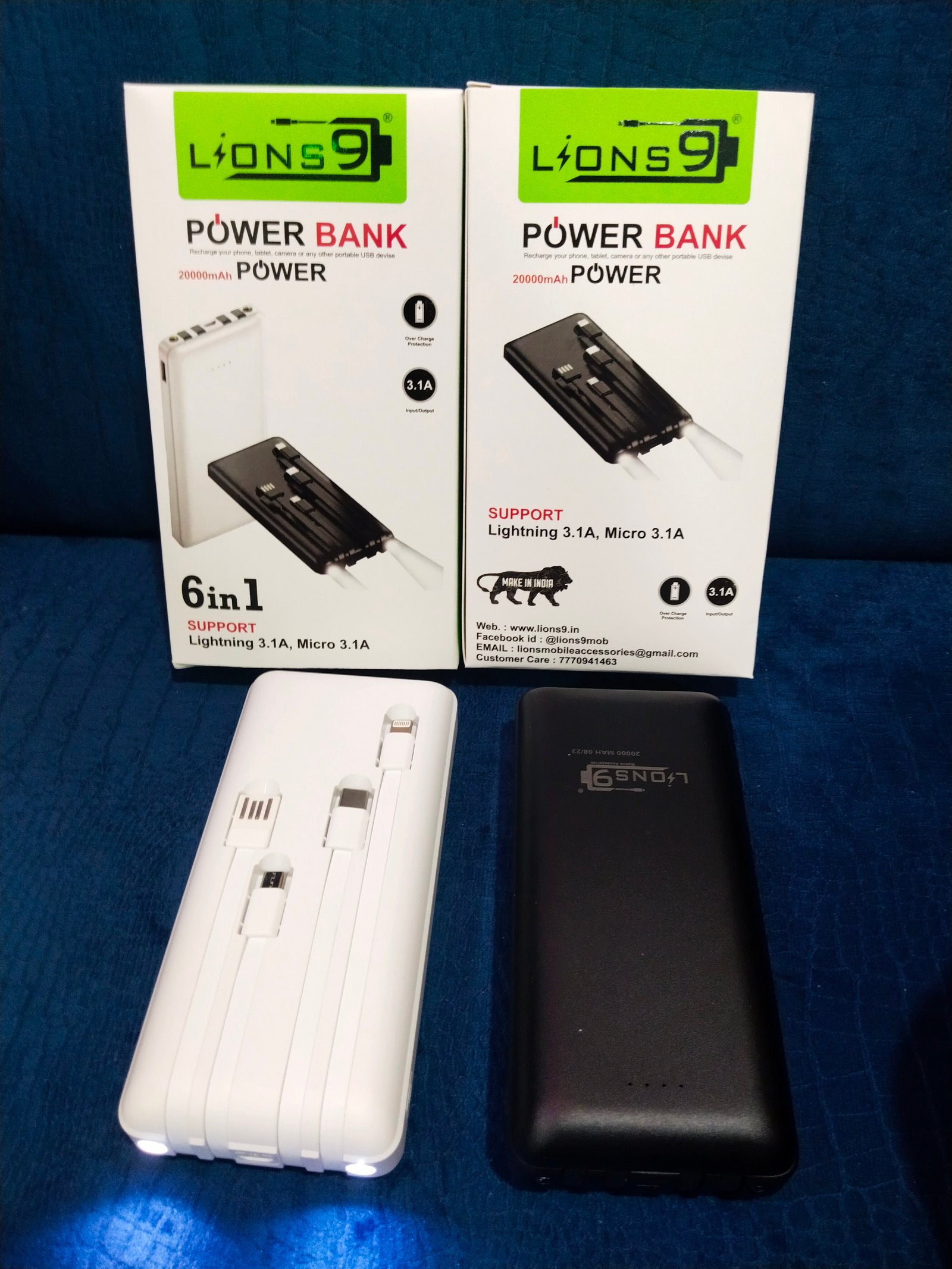  20000 MAH. 6 IN 1 POWER BANK 